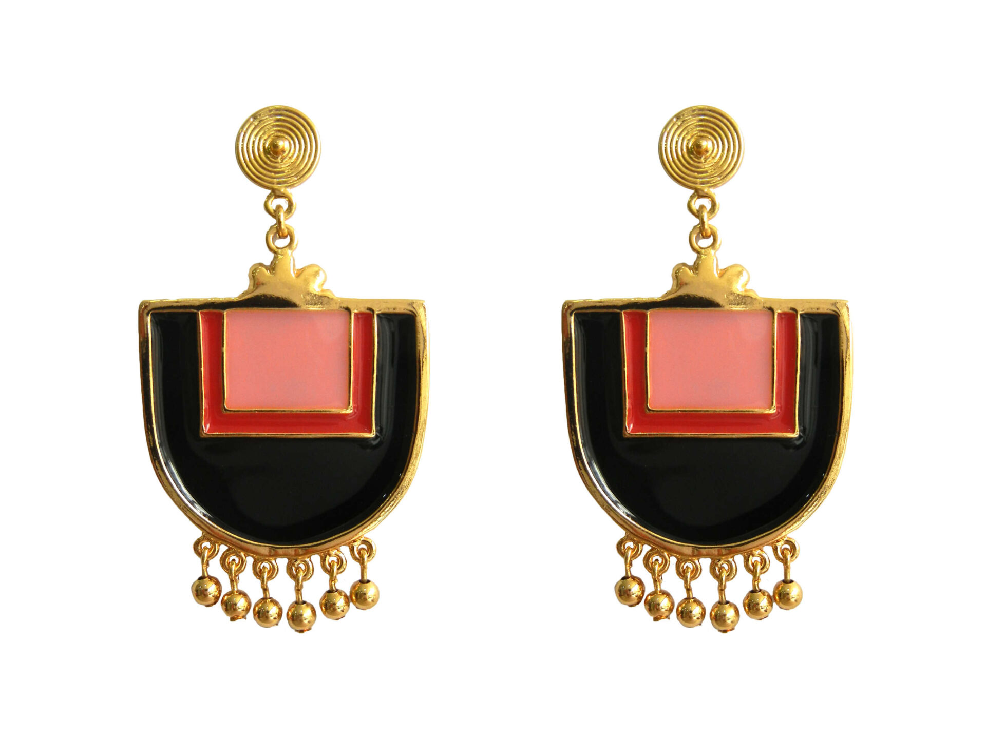 Flor Amazona women’s santo domingo red gold earrings Earrings  Luxury Shoes 