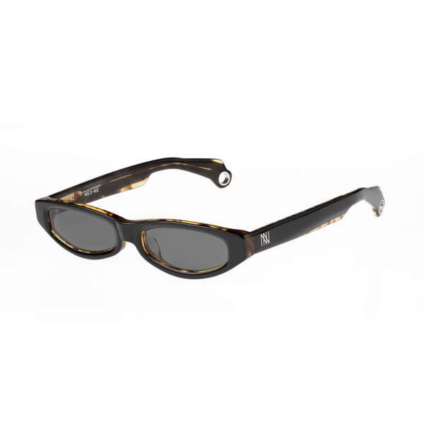 Neo-Ne Eyewear Neo-Ne women’s seer black acetate sunglasses, view 3