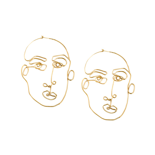 Alejandra de coss women´s stabile front gold plated earrings Clothing contemporary jewellery Luxury Shoes 