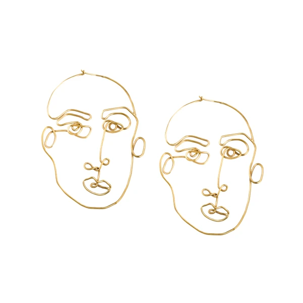 Alejandra de coss women´s stabile front gold plated earrings Clothing contemporary jewellery Luxury Shoes 