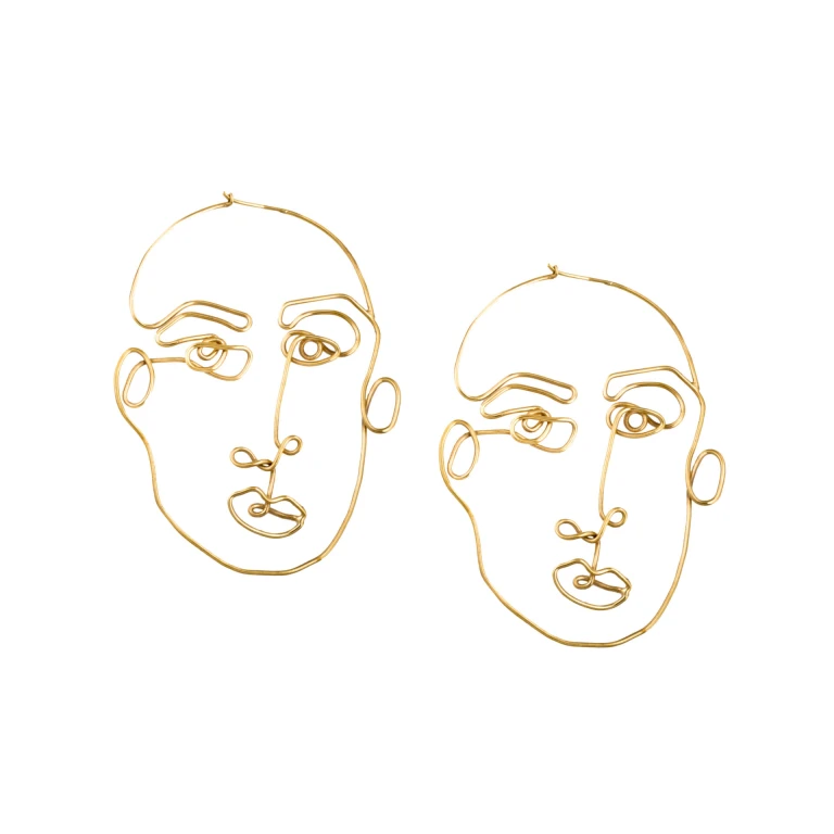 Alejandra de coss women´s stabile front gold plated earrings Clothing contemporary jewellery Luxury Shoes 
