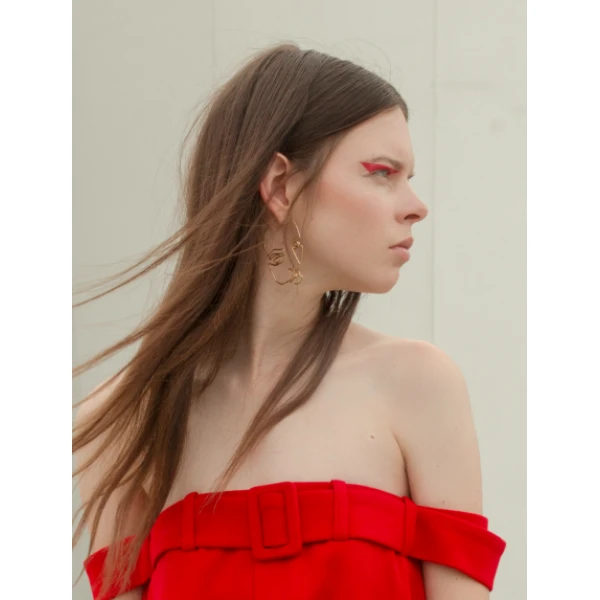 Alejandra de Coss women´s stabile gold plated earrings Earrings contemporary jewellery Luxury Shoes 