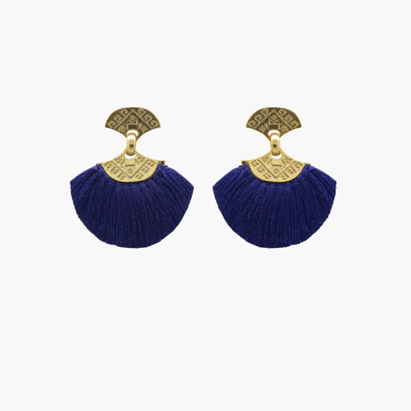 Bronze Royal Blue Threads Stud Earrings Earrings best seller Luxury Shoes 