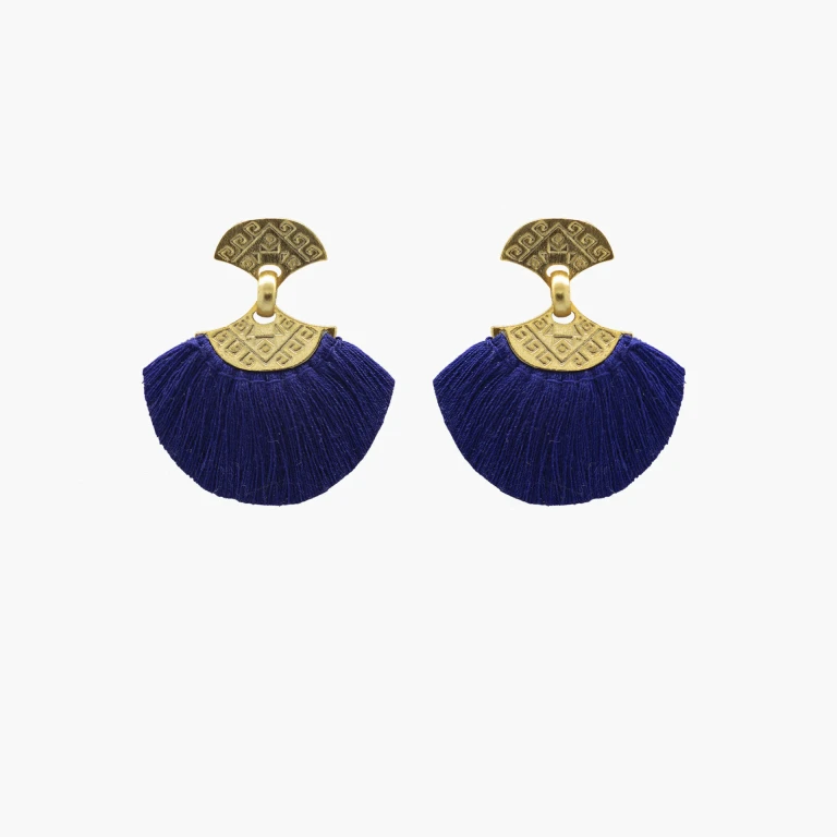 Bronze Royal Blue Threads Stud Earrings Earrings best seller Luxury Shoes 