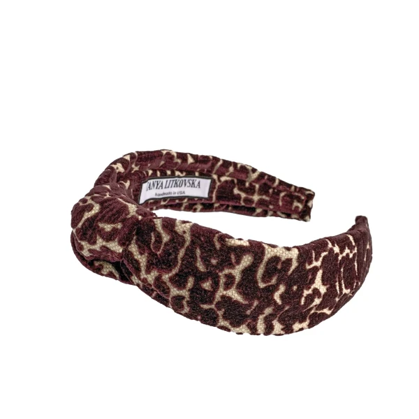 Tanya litkovska Women’s Velvet Headband in Giraffe Brown Accessories black velvet headband Luxury Shoes 