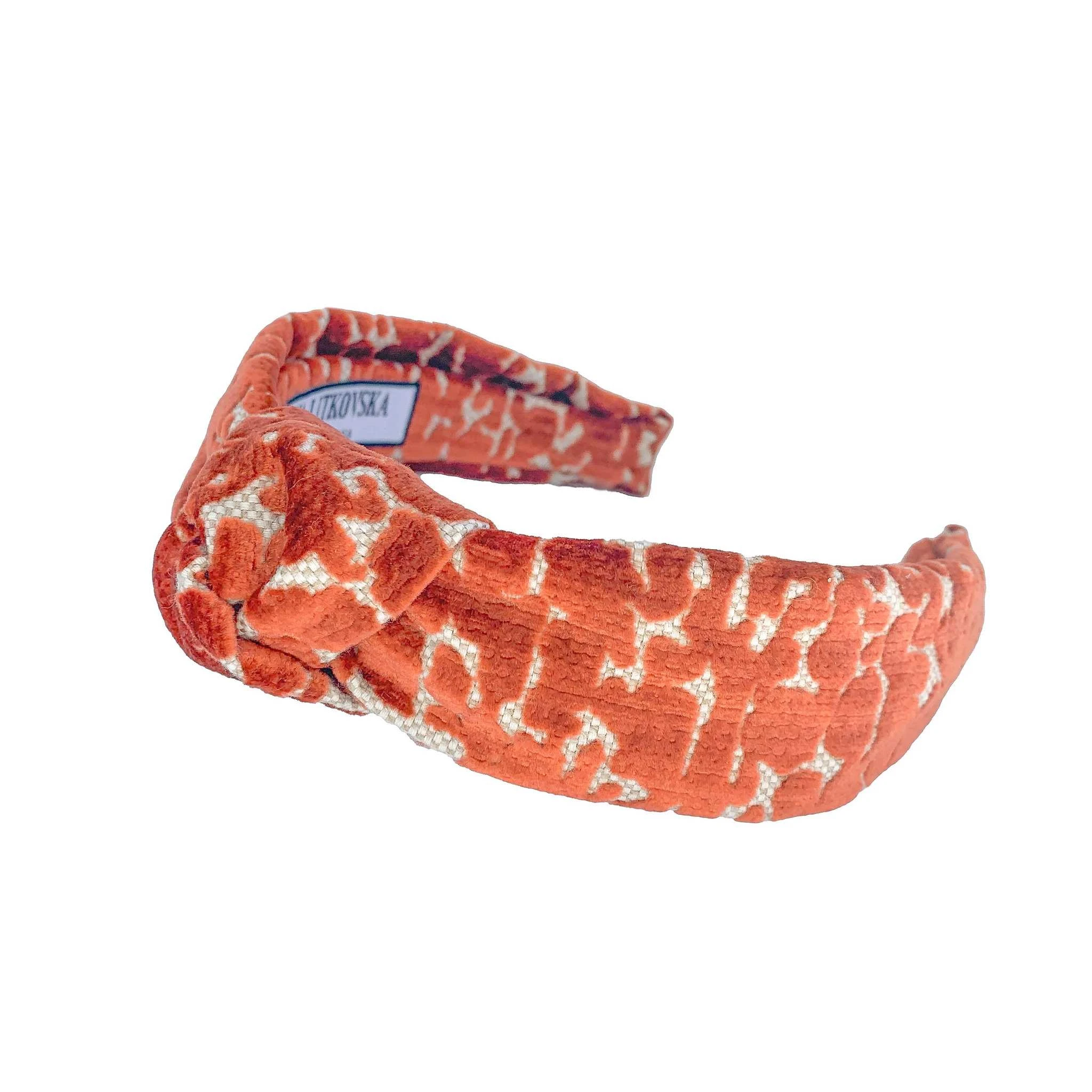 Tanya litkovska Women's Velvet Headband in Giraffe Ginger Tanya litkovska Women’s Velvet Headband in Giraffe Ginger Accessories black velvet headband Luxury Shoes