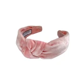 Tanya litkovska Women’s Velvet Knotted Headband in Baby Pink Accessories black velvet headband Luxury Shoes 