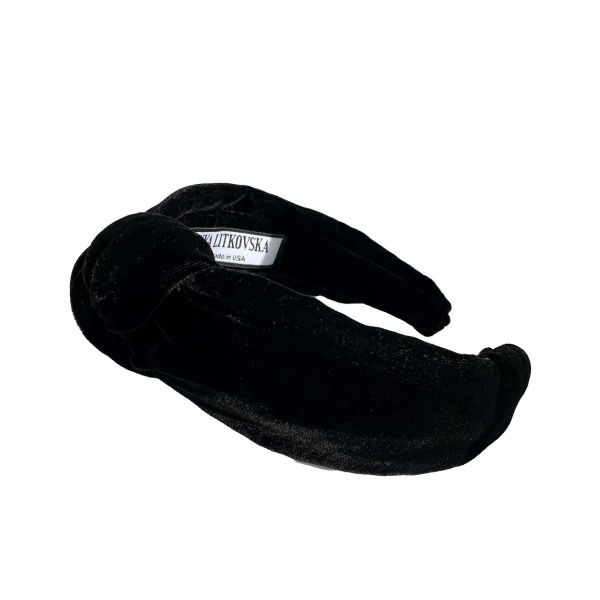 Black Velvet Knotted Headband Accessories black velvet headband Luxury Shoes 