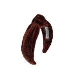 Tanya litkovska Women’s Velvet Knotted Headband in Chocolate Accessories black velvet headband Luxury Shoes 