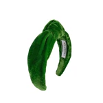 Tanya litkovska Women’s Velvet Knotted Headband in Grass Green Accessories black velvet headband Luxury Shoes 