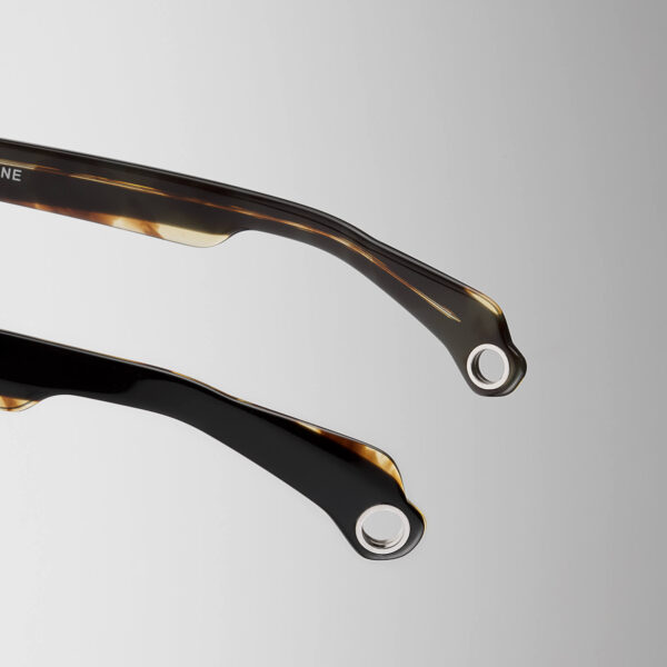 Neo-Ne Eyewear Neo-Ne men’s watcher black acetate sunglasses, view 3