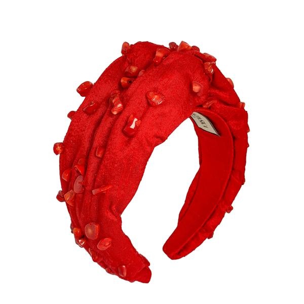 Tanya Litkovska women’s silk turban headband in corals Accessories black velvet headband Luxury Shoes 