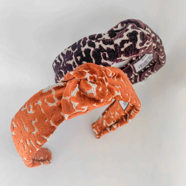 Tanya litkovska Women’s Velvet Headband in Giraffe Ginger Accessories black velvet headband Luxury Shoes 