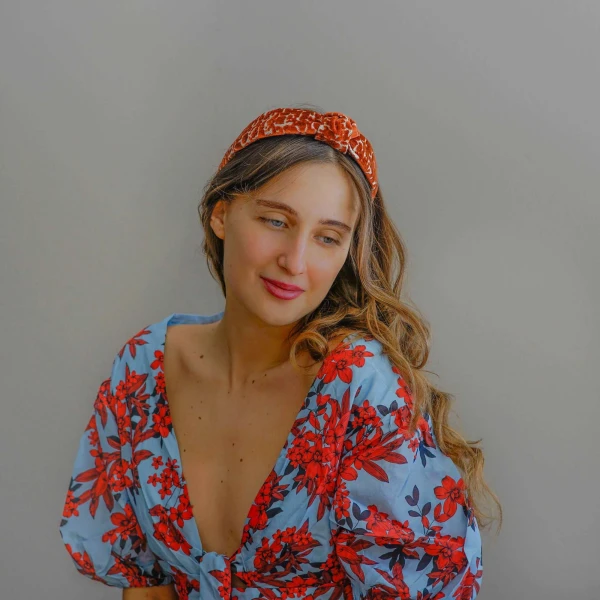 Tanya litkovska Women’s Velvet Headband in Giraffe Ginger Accessories black velvet headband Luxury Shoes 