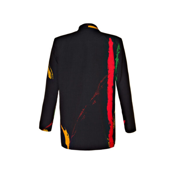 Arena Martinez Lines Black and Red Blazer, view 3