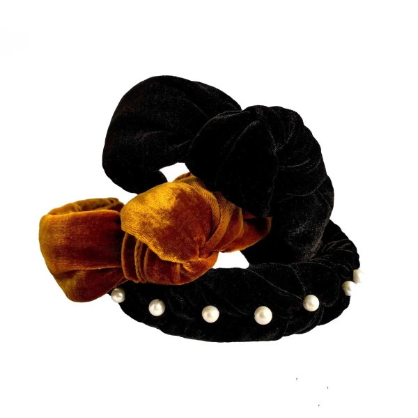 Black Velvet Knotted Headband Accessories black velvet headband Luxury Shoes 