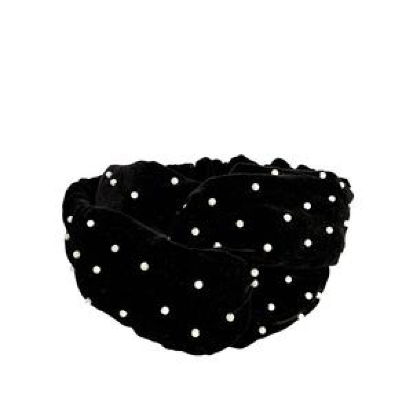 Tanya Litkovska women’s velvet turban with pearls Accessories black velvet headband Luxury Shoes 
