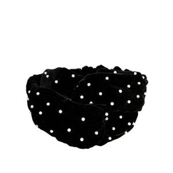 Tanya Litkovska women’s velvet turban with pearls Accessories black velvet headband Luxury Shoes 
