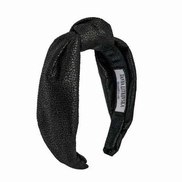 Tanya Litkovska women’s knotted pebble black headband Accessories black velvet headband Luxury Shoes 