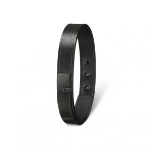 U-Turn Simple Black Bracelet Men  Luxury Shoes 