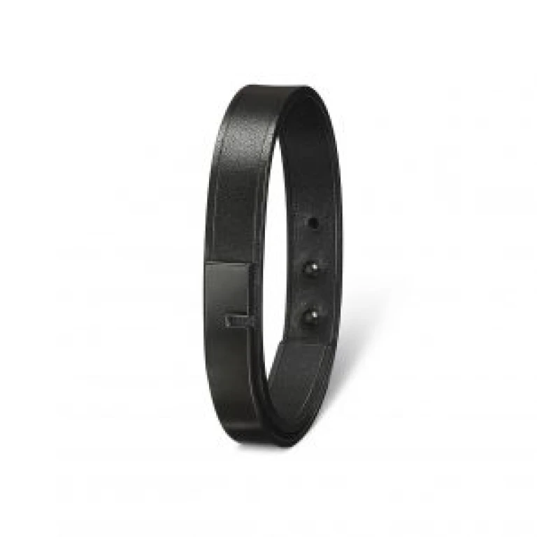 U-Turn Simple Black Bracelet Men  Luxury Shoes 