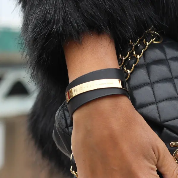Apophis 6 Leather Gold Plated Cuff Cuffs Bracelet Luxury Shoes 