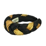 Tanya Litkovska women’s silk braided black gold headband Accessories black velvet headband Luxury Shoes 