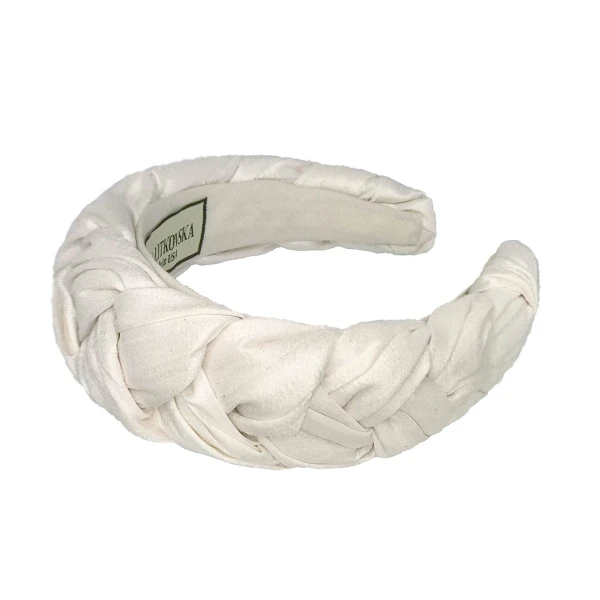Tanya Litkovska women’s silk braided all white headband Accessories black velvet headband Luxury Shoes 