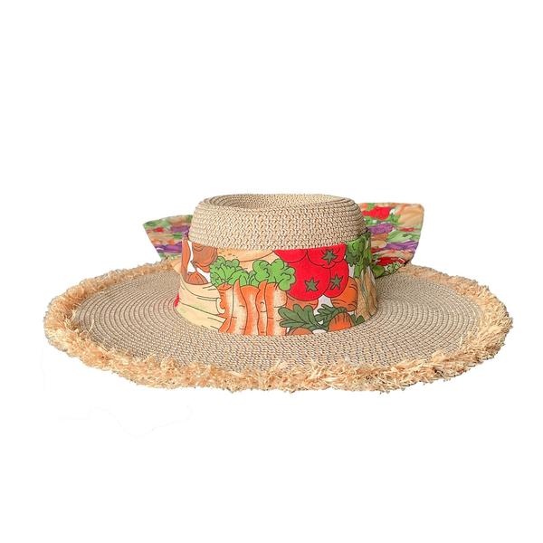 Tanya Litkovska women’s baylie veggie straw hat Accessories black velvet headband Luxury Shoes 