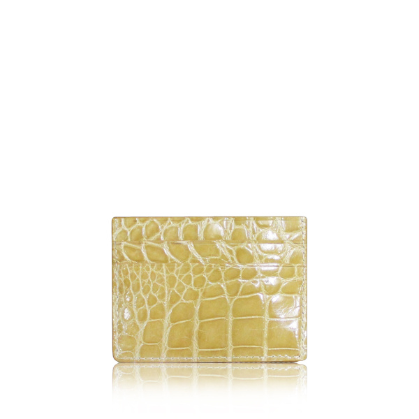Crocodile Leather Daffodil Cardholder Accessories Bangkok Bootery Luxury Shoes 