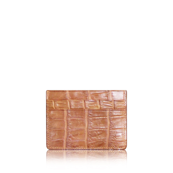 Crocodile Leather Tan Cardholder Accessories Bangkok Bootery Luxury Shoes 