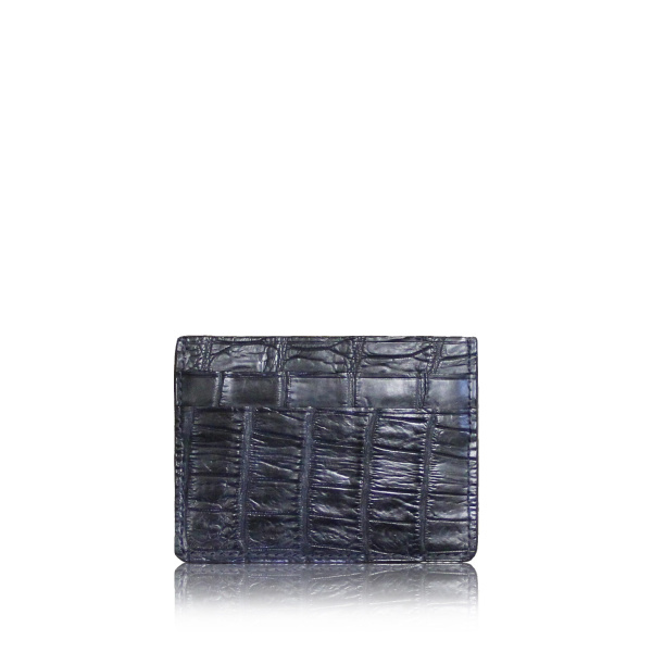 Crocodile Leather Matte Black Cardholder Accessories Bangkok Bootery Luxury Shoes 
