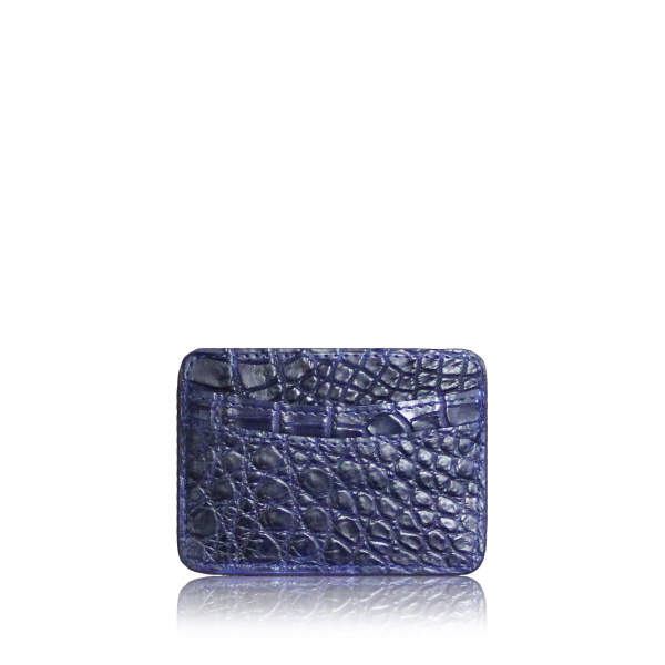 Genuine Crocodile Space Blue Card Holder Accessories Bangkok Bootery Luxury Shoes 