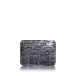 Crocodile Leather Graphite Cardholder Accessories Bangkok Bootery Luxury Shoes 