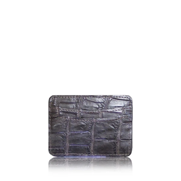 Crocodile Leather Graphite Cardholder Accessories Bangkok Bootery Luxury Shoes 