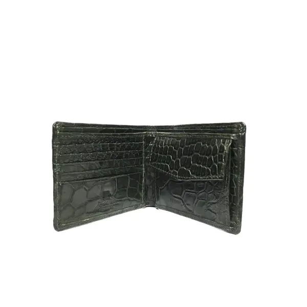 Super shiny full crocodile leather men's wallet