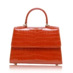 Goldmas Orange Shiny Crocodile Handbags Bags Bangkok Bootery Luxury Shoes 