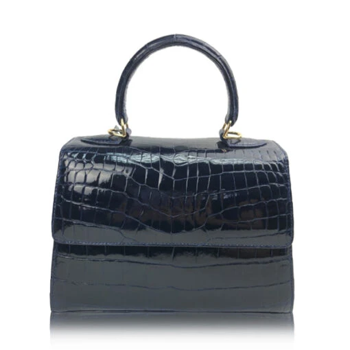 crocodile_hangbag_dark_blue-510x510 Goldmas 25 Shiny Crocodile Handbags Bags Luxury Shoes