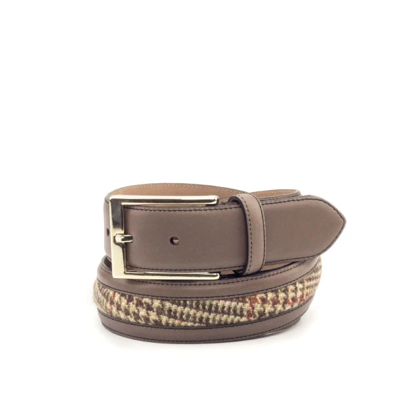 Venice tweed sartorial, dark brown painted calf, gold metal Men  Luxury Shoes 