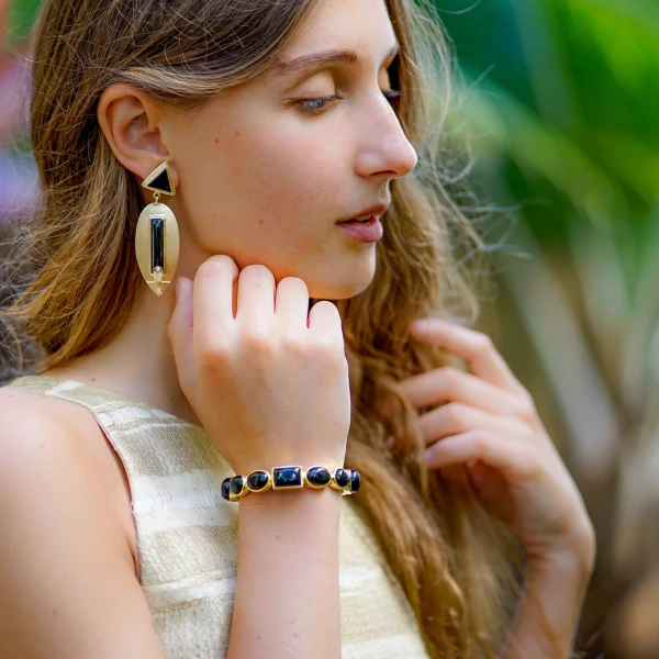 Tanya litkovska Women’s Essential Bangle Bracelet Bracelets black velvet headband Luxury Shoes 
