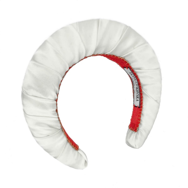 Tanya Litkovska women’s silk coconut white headband Accessories black velvet headband Luxury Shoes 