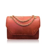 Luana Crocodile Brown Leather Clutch Bag Bags Bangkok Bootery Luxury Shoes 