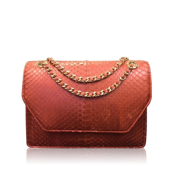 Luana Crocodile Brown Leather Clutch Bag Bags Bangkok Bootery Luxury Shoes 
