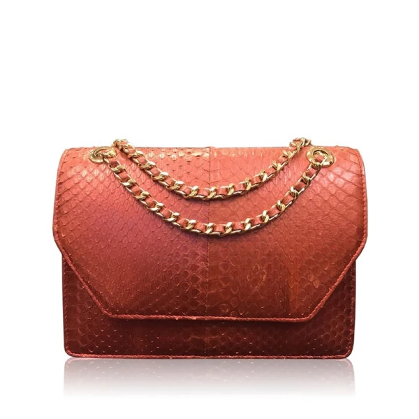 Luana Crocodile Brown Leather Clutch Bag Bags Bangkok Bootery Luxury Shoes 
