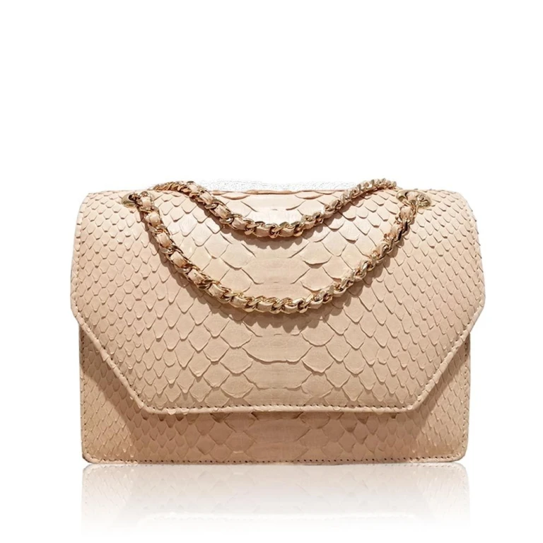 Luana Crocodile Brown Leather Clutch Bag Bags Bangkok Bootery Luxury Shoes 