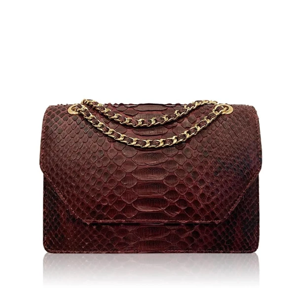 Luana Crocodile Brown Leather Clutch Bag Bags Bangkok Bootery Luxury Shoes 