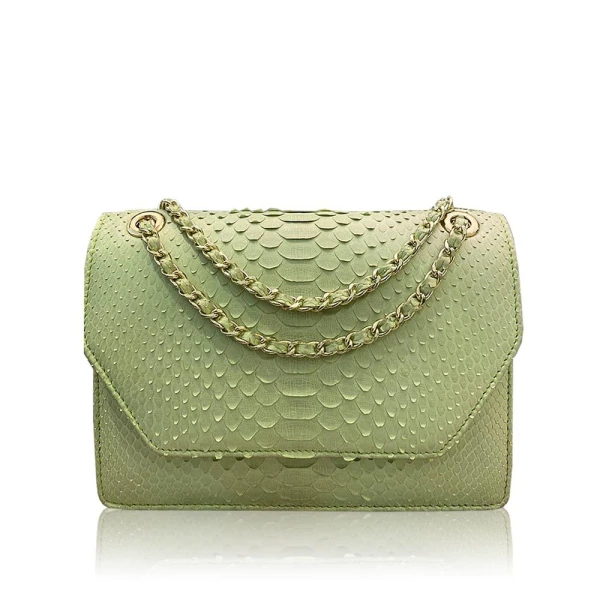 Luana Crocodile Brown Leather Clutch Bag Bags Bangkok Bootery Luxury Shoes 