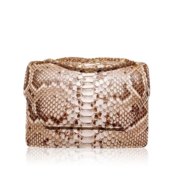 Luana Crocodile Brown Leather Clutch Bag Bags Bangkok Bootery Luxury Shoes 
