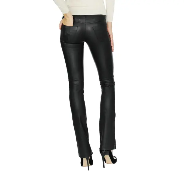 MLML women’s donna leather flared jeans Clothing leather goods Luxury Shoes 