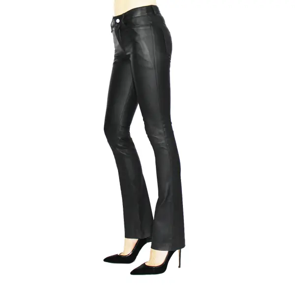 MLML women’s donna leather flared jeans Clothing leather goods Luxury Shoes 